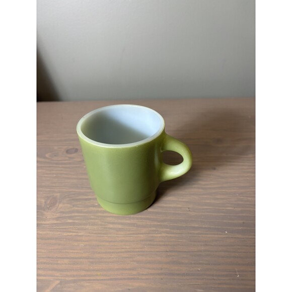 Anchor Hocking Fire King Avocado Stacking Coffee Mug 8 Oz - Picture 3 of 7